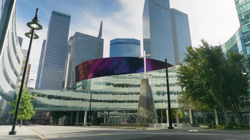 Timelapse shot of a building square