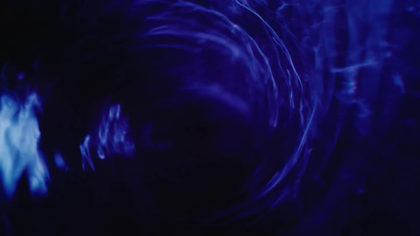 A blue vortex of liquid
