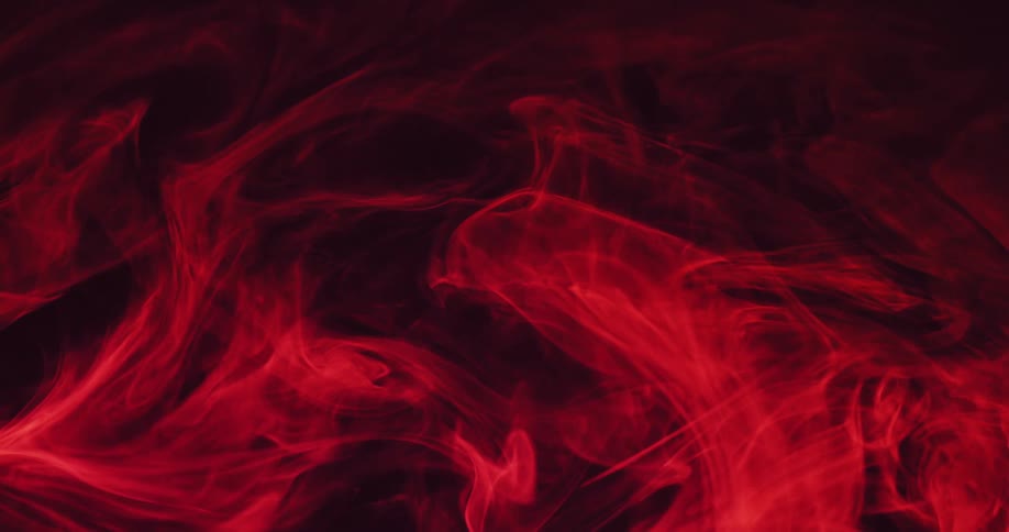The red smoke moves around