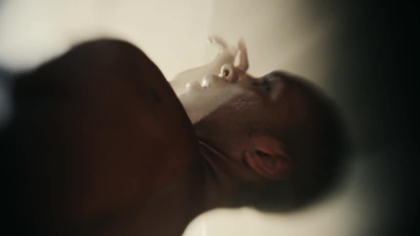 A man moving his arms around