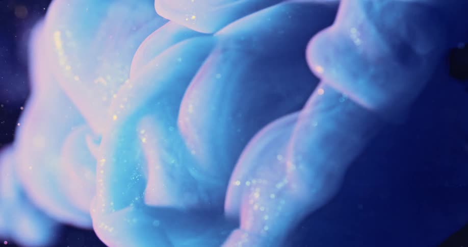 The blue foam moves around