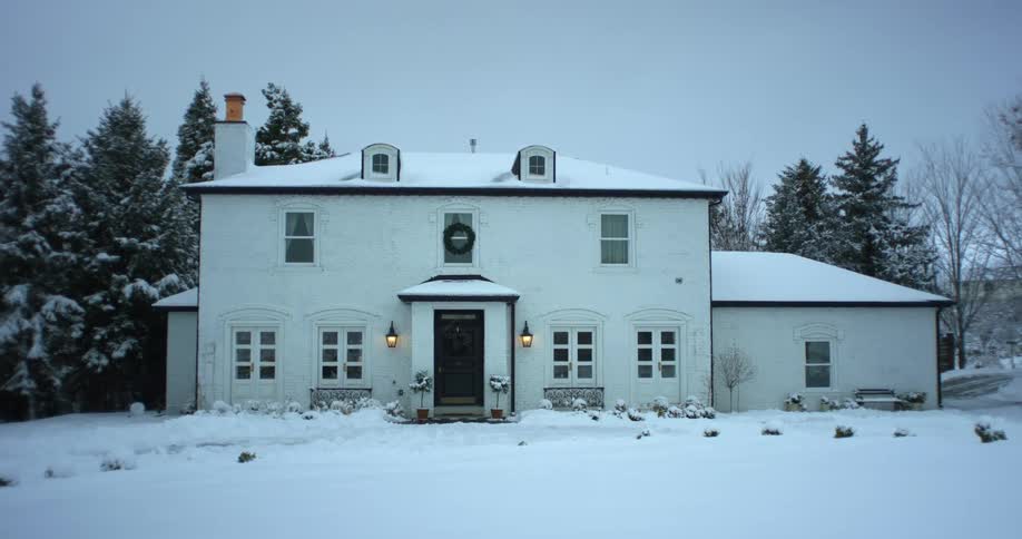 Hose with snow being shown