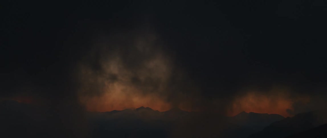 Landscape of dark clouds floating in the sky at dusk