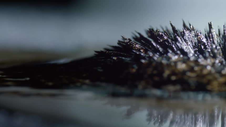 The ink moves in spikes