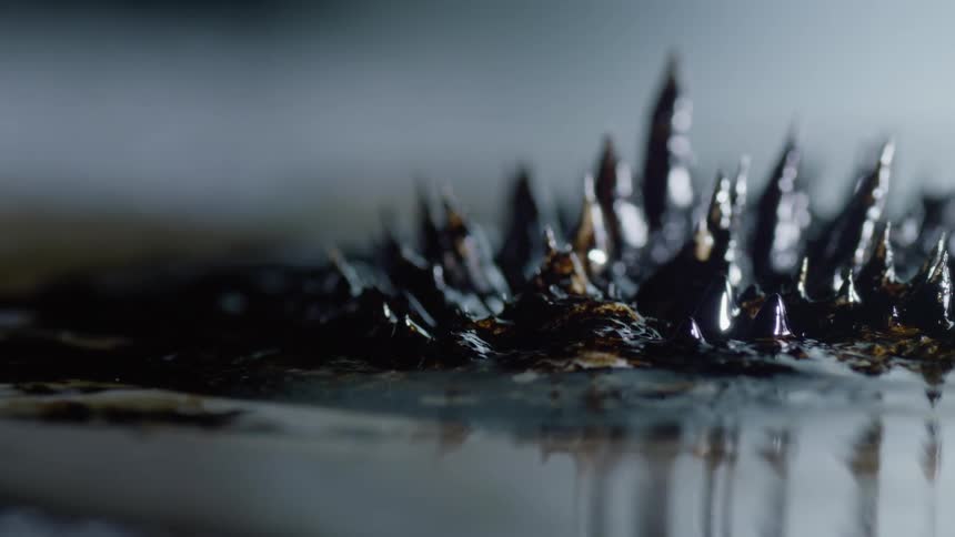 The black ink moves around