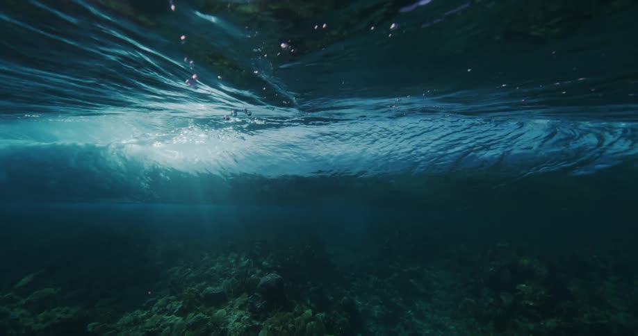 It is dark under the water