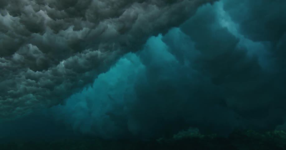 Close up view of waves in an ocean is displayed