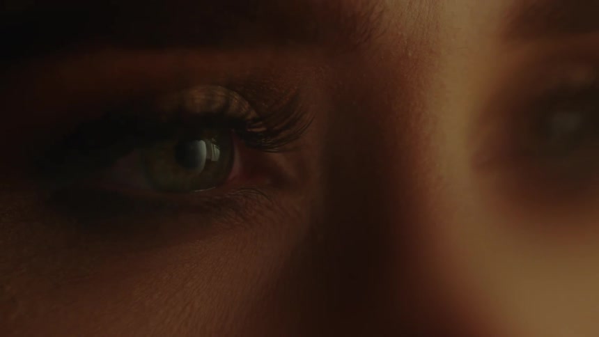Close up of womens eyes looking with emotion