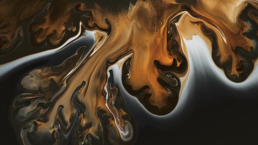 Abstract brown and black liquid flowing