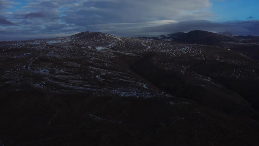 Shot of a mountain range