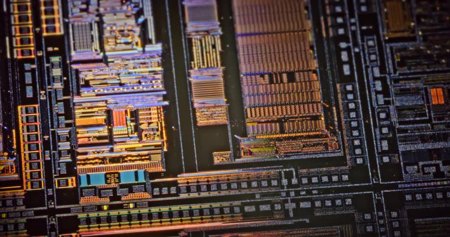A circuit board with many different connections
