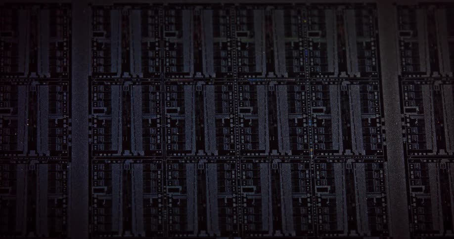 Close up of microchip