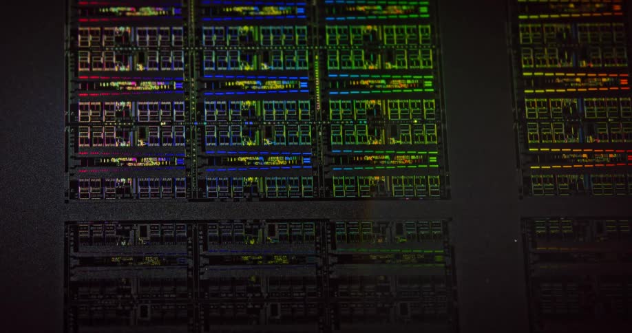 Close up of microchip