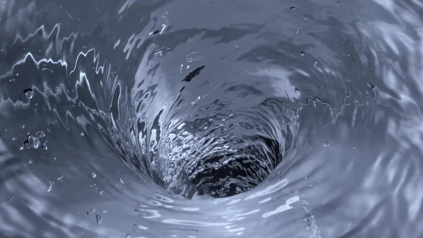Water swirling in a vortex