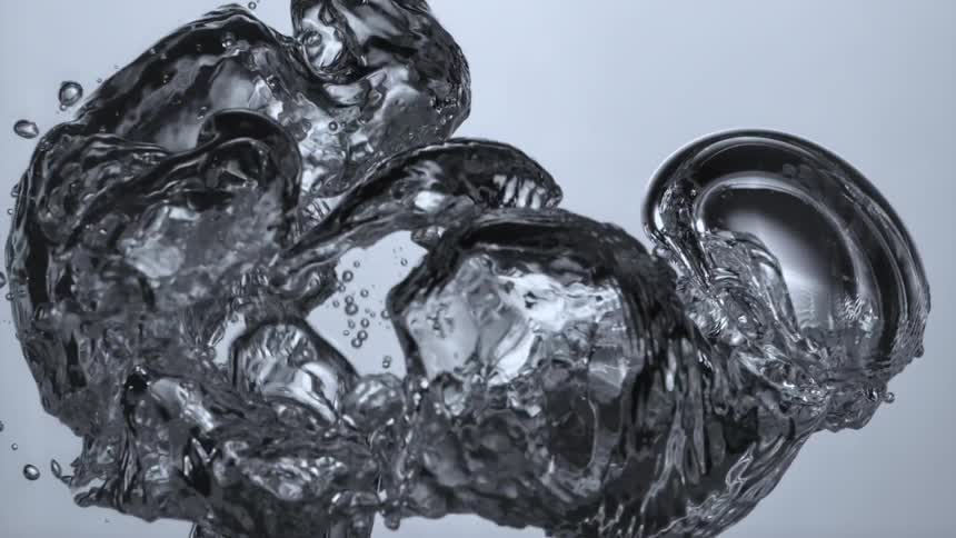 Bubbles floating to the surface of water