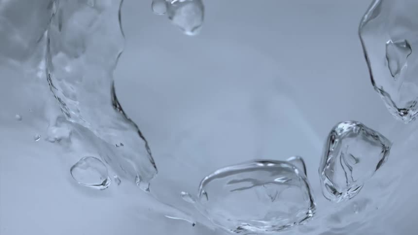 Clear liquid ripples and shimmers