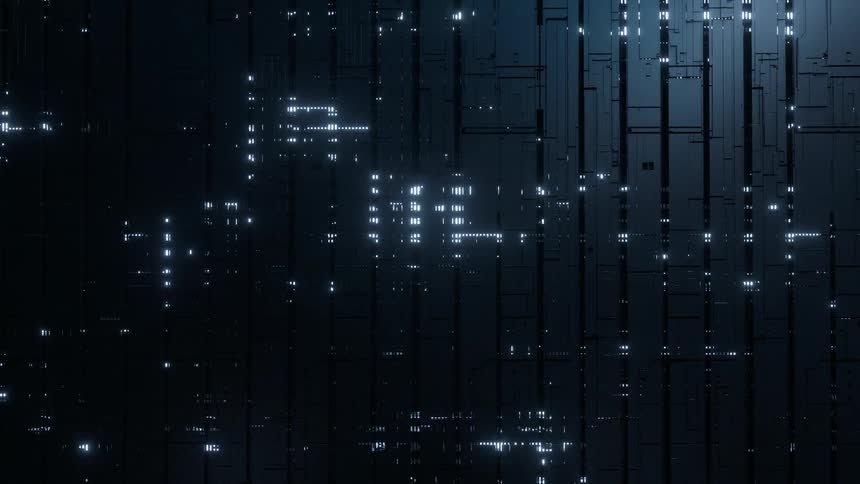 Lights flash on a circuit board