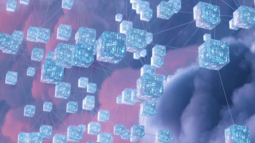 Electronic nodes are being networked in an abstract cloudy environment