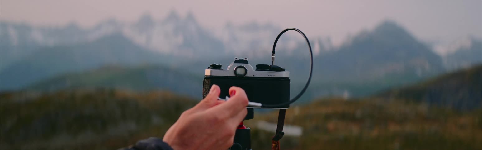 A person using a camera to take a photo