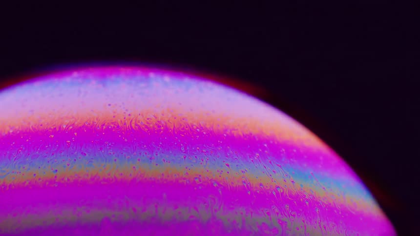 Close up of colorful sphere moving