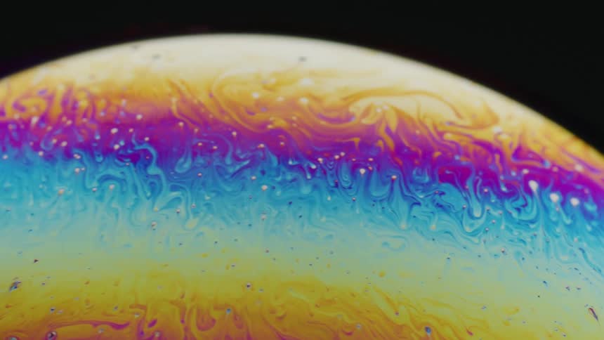 The globe of rainbow colors spin