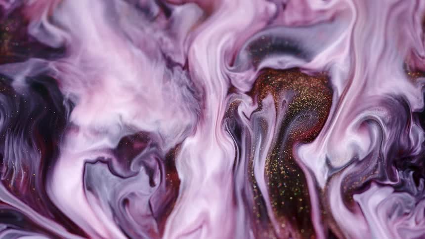 Streams of color flow and blend together in an abstract topography