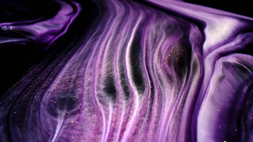 Purple white black and gold colors moving and shimmering