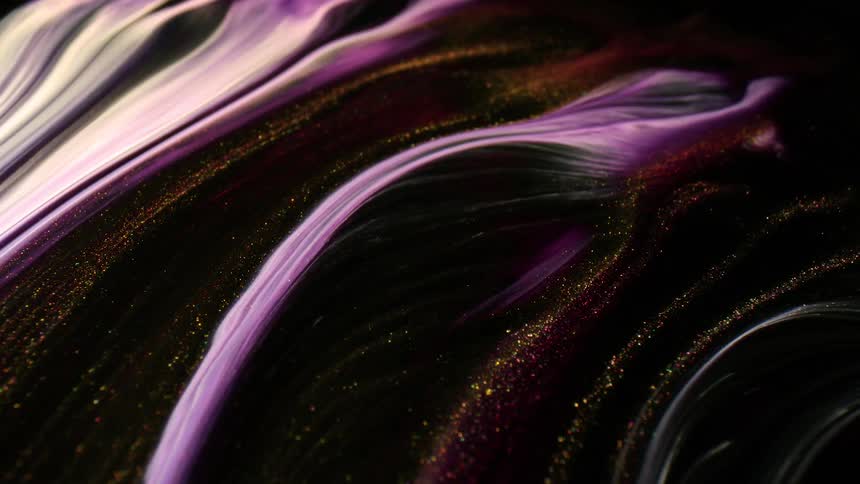 White purple black and gold colors moving and shimmering