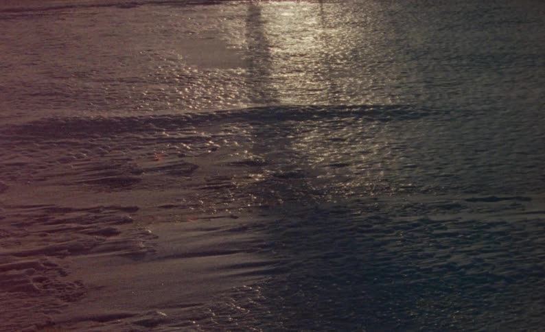 The shadow moves on the ice