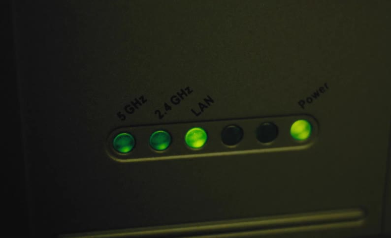 Close up view of electronics is displayed with flashing lights