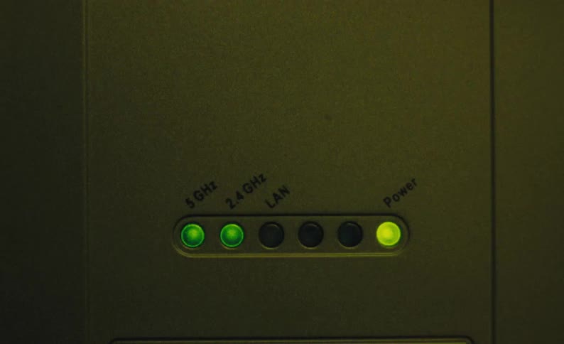 A closeup of a modem