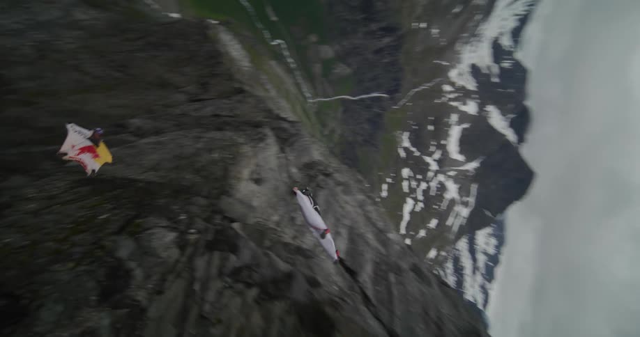 Tracking shot of a set of wingdivers