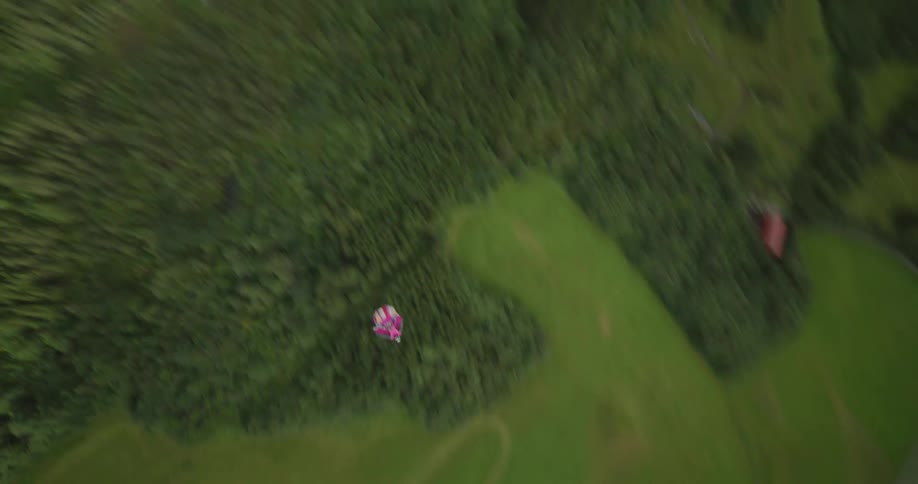 Man glides before activating his chute