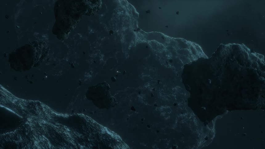 The view is of the outer space that is at night time