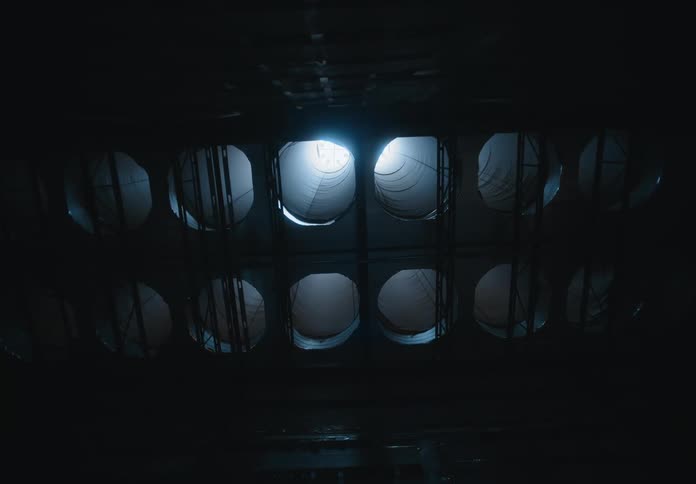 Sunlight shines through air vents