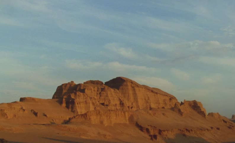 A desert mountain and canyon region