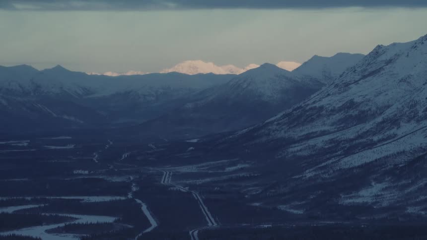 The view is of the nature area around winter time