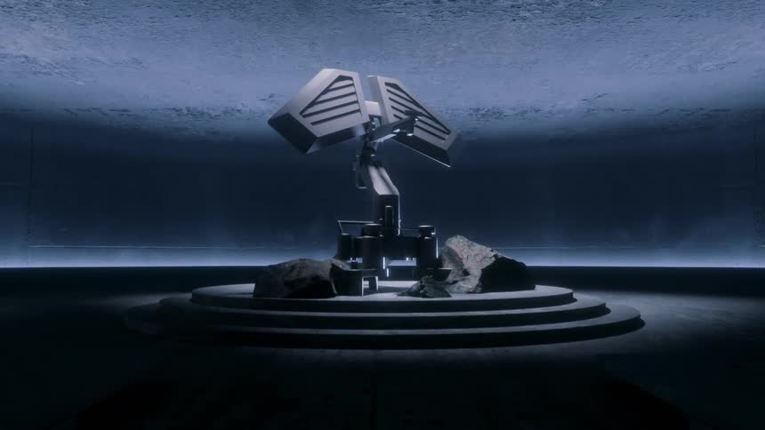 A close up shot of a radar dish