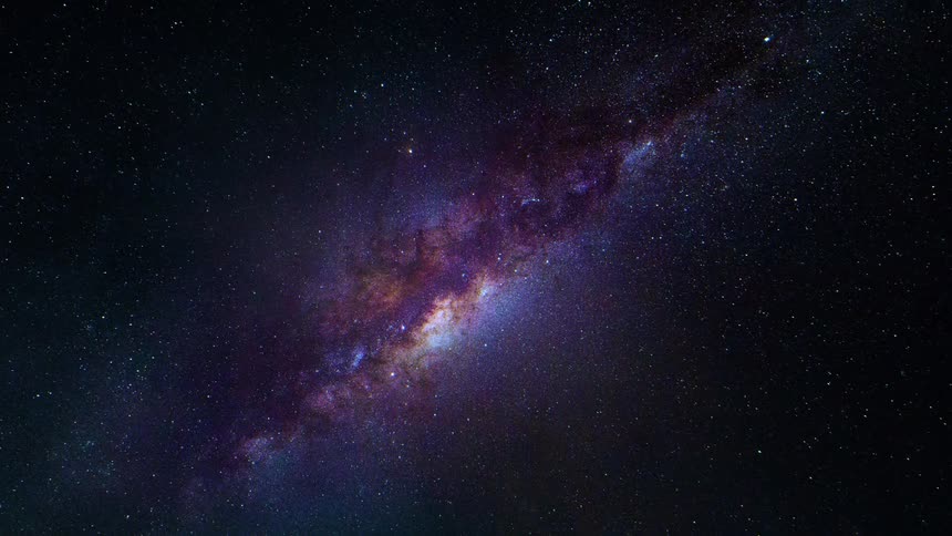 Footage of stars in space