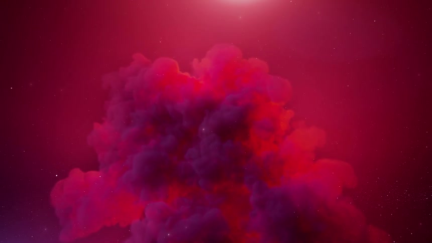 The red clouds are in space