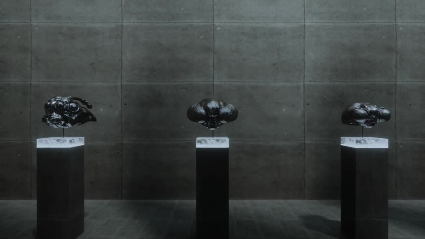 Alien artifacts are on display