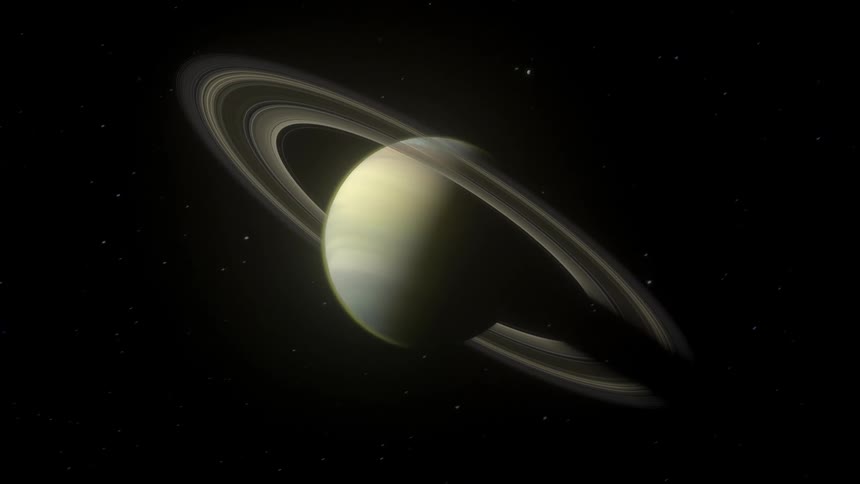 Panning around the planet Saturn