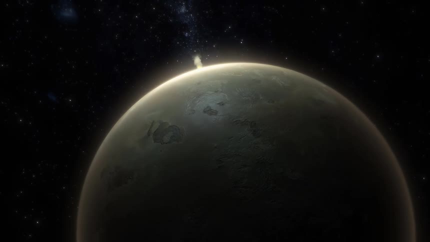 Saturn's moon Io is seen emitting jets of gas