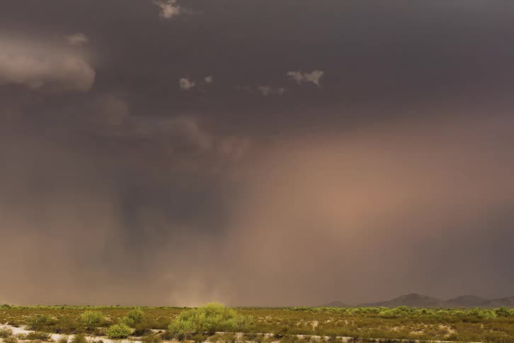 Shot of a rain cloud moving toward the camera