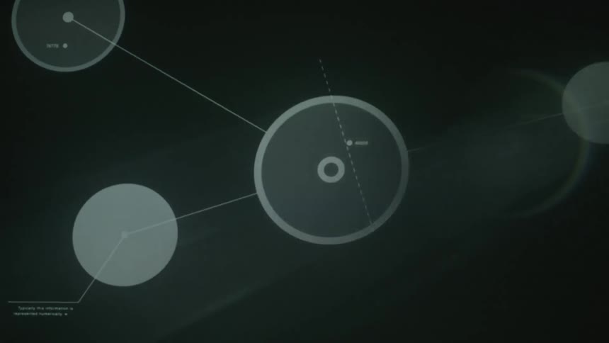 Diagrams flash on a screen