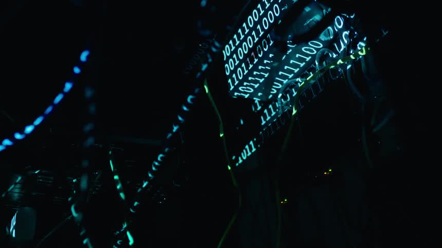 Lights are flashed with numbers changing