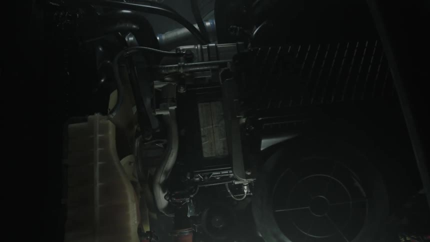 An engine is slowly illuminated