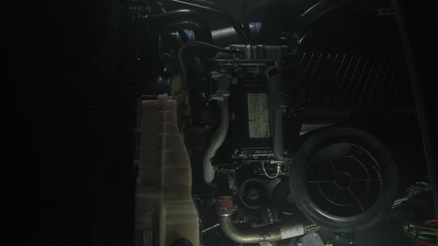 Machinery in a dark room