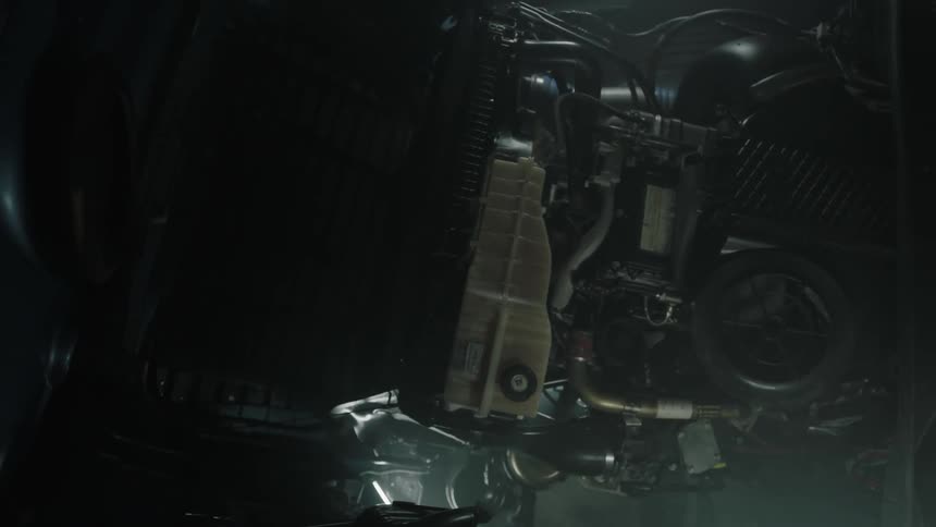 An engine has many metal parts