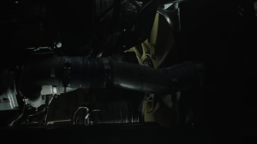 A propeller attached to machinery begins to spin